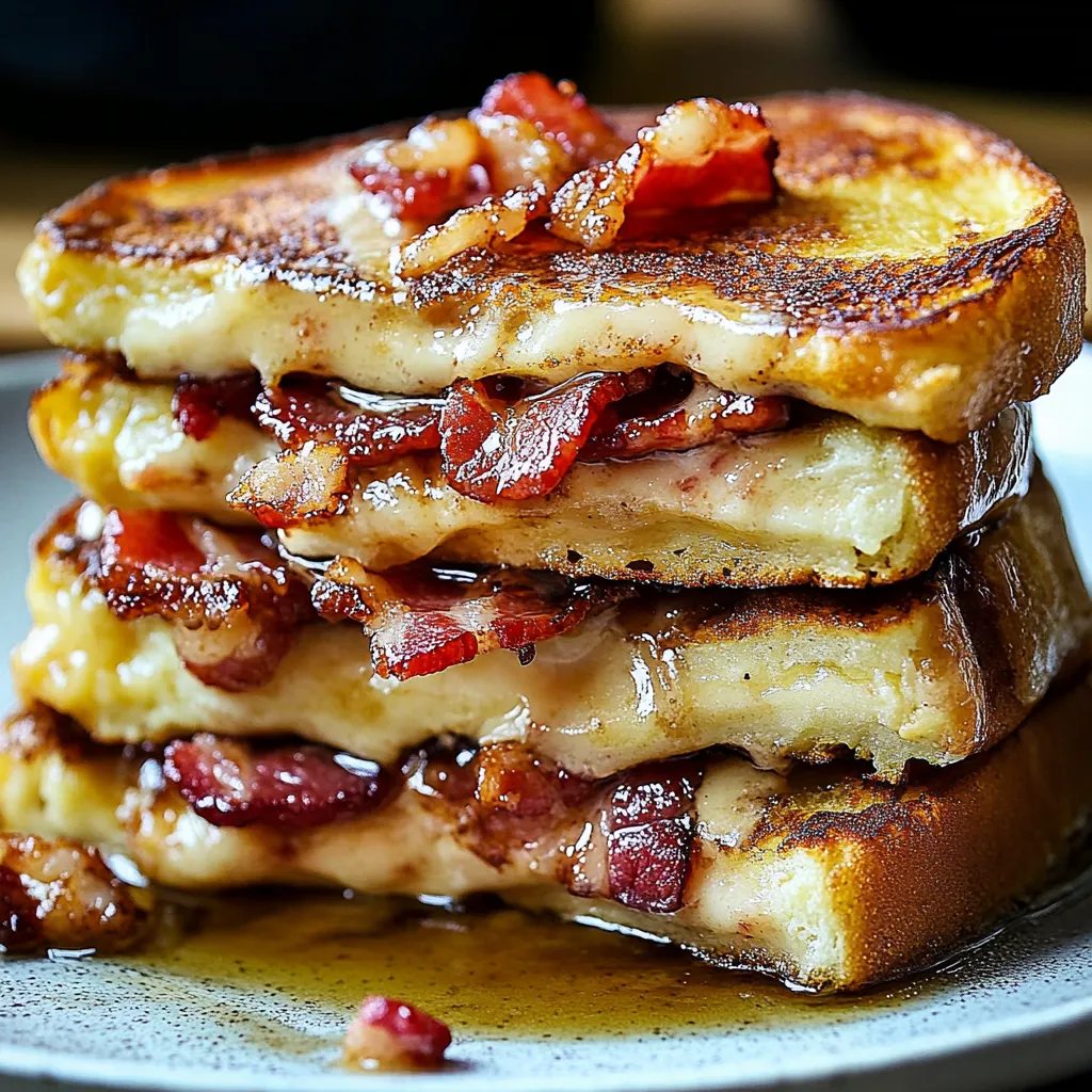Dégustez ce pain perdu ultra gourmand au bacon et fromage