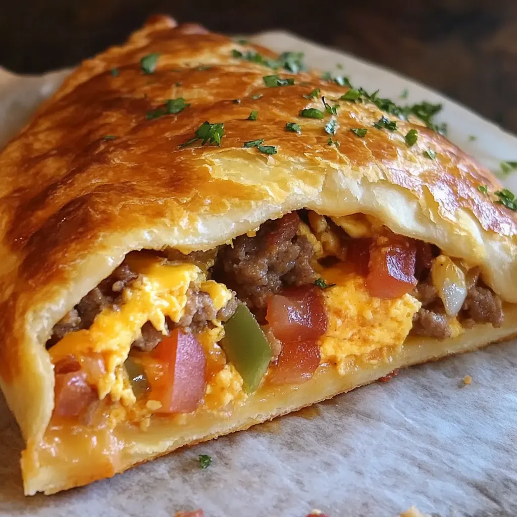Calzone délicieux du matin
