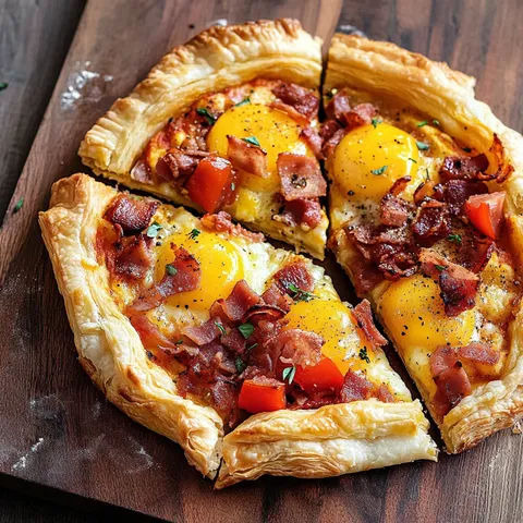 Feuilleté œufs bacon matinal