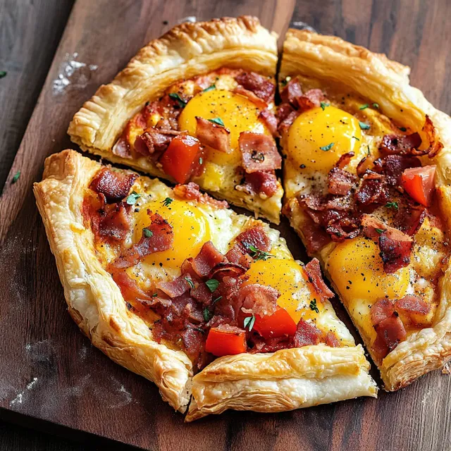 Feuilleté œufs bacon matinal
