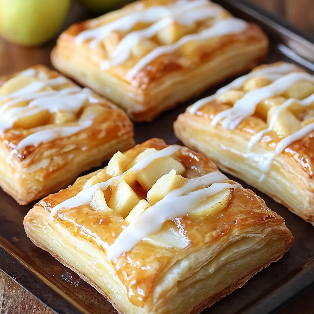 feuilletés aux pommes moelleuses et crème onctueuse au fromage