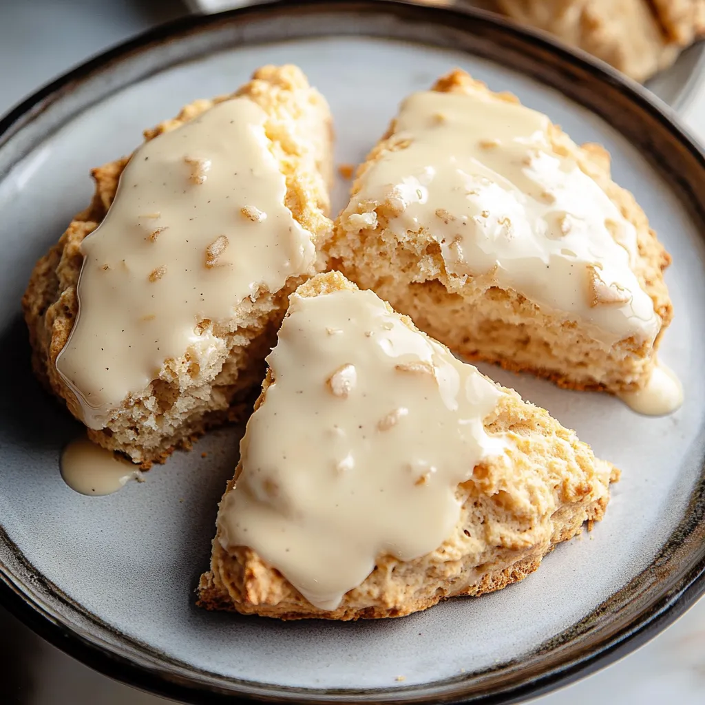 Gros plan sur scones moelleux au sirop d’érable maison