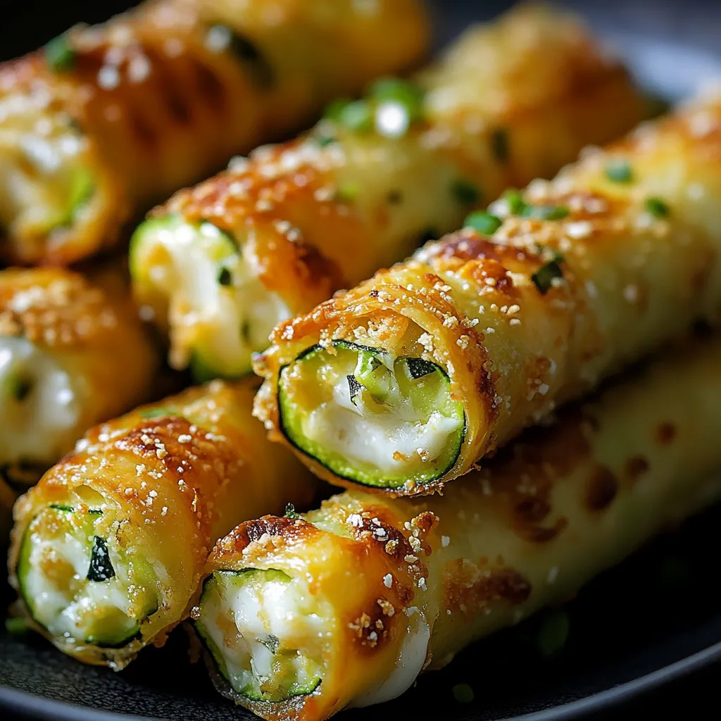 Profitez de délicieux cigares croustillants courgette-fromage