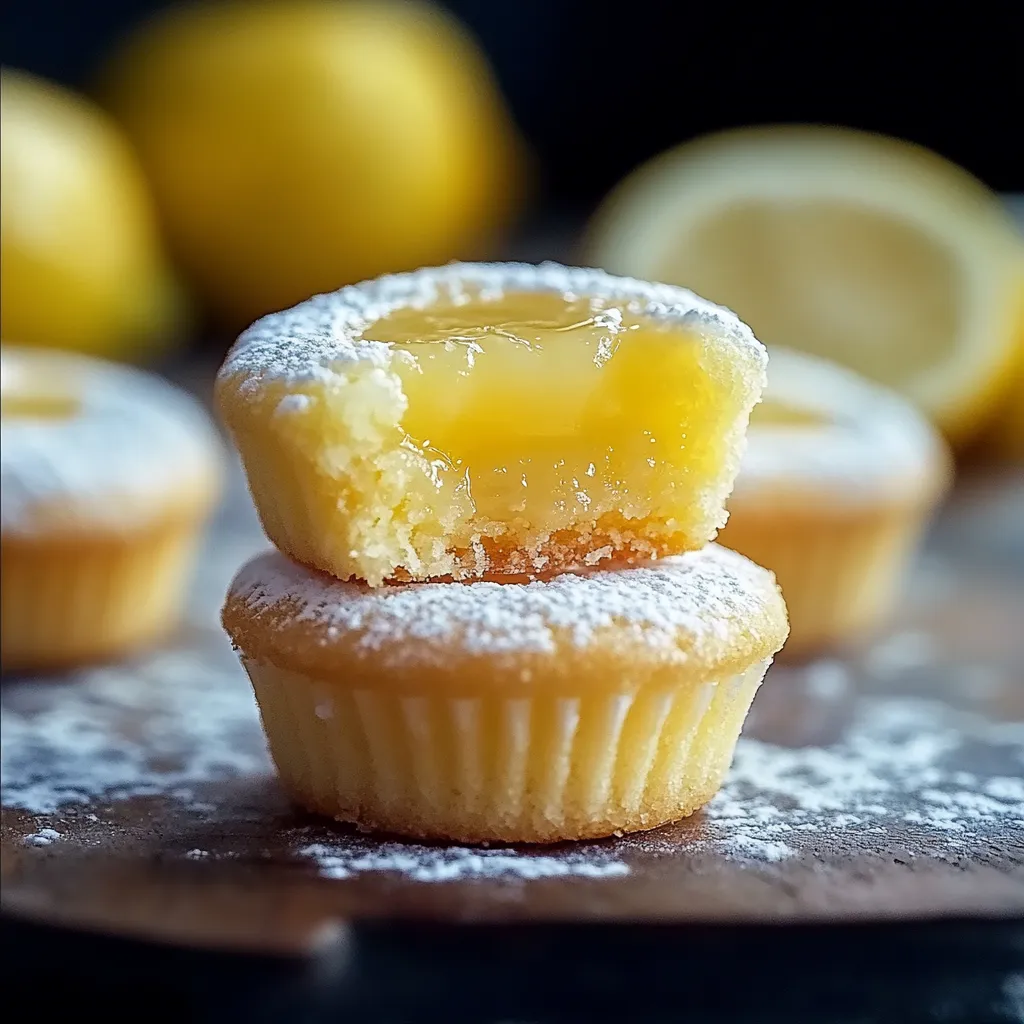 Cups citron moelleux sur fondant