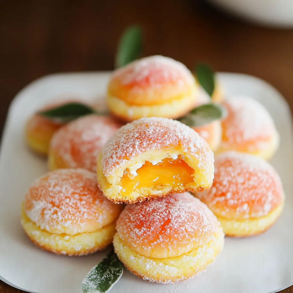 Biscuits moelleux pêche fruitée