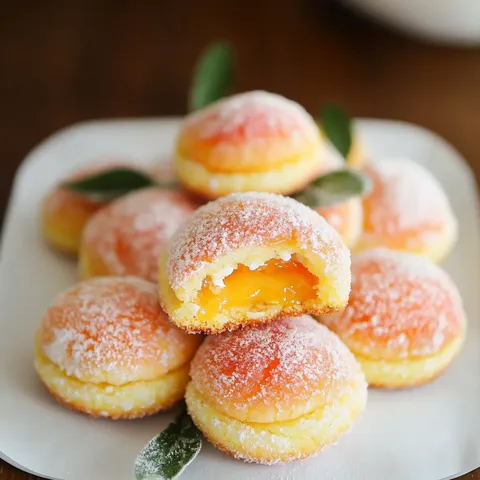 Biscuits moelleux pêche fruitée