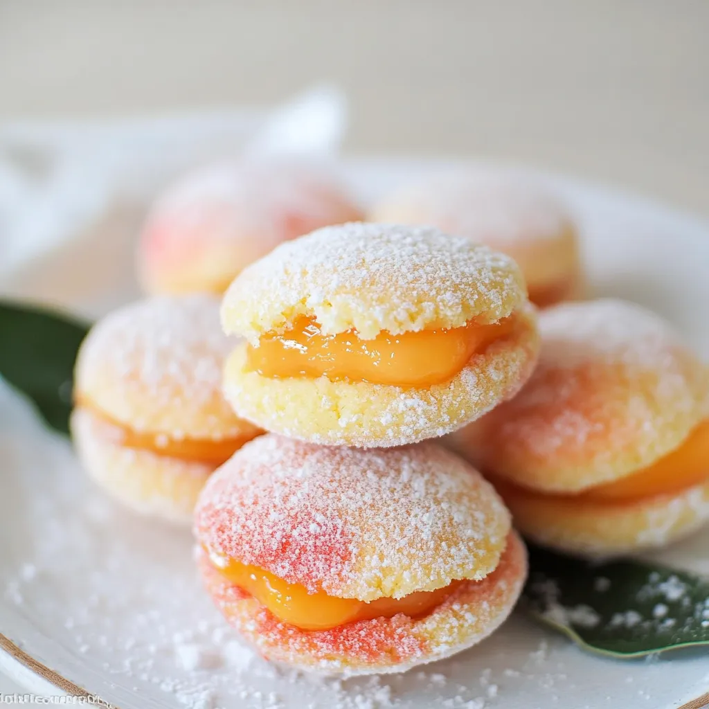Biscuit italien pêche authentique et parfumé