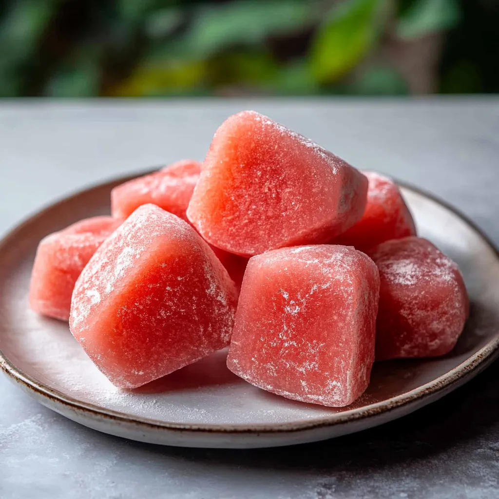 Mochi moelleux naturel avec pastèque sans produits ajoutés