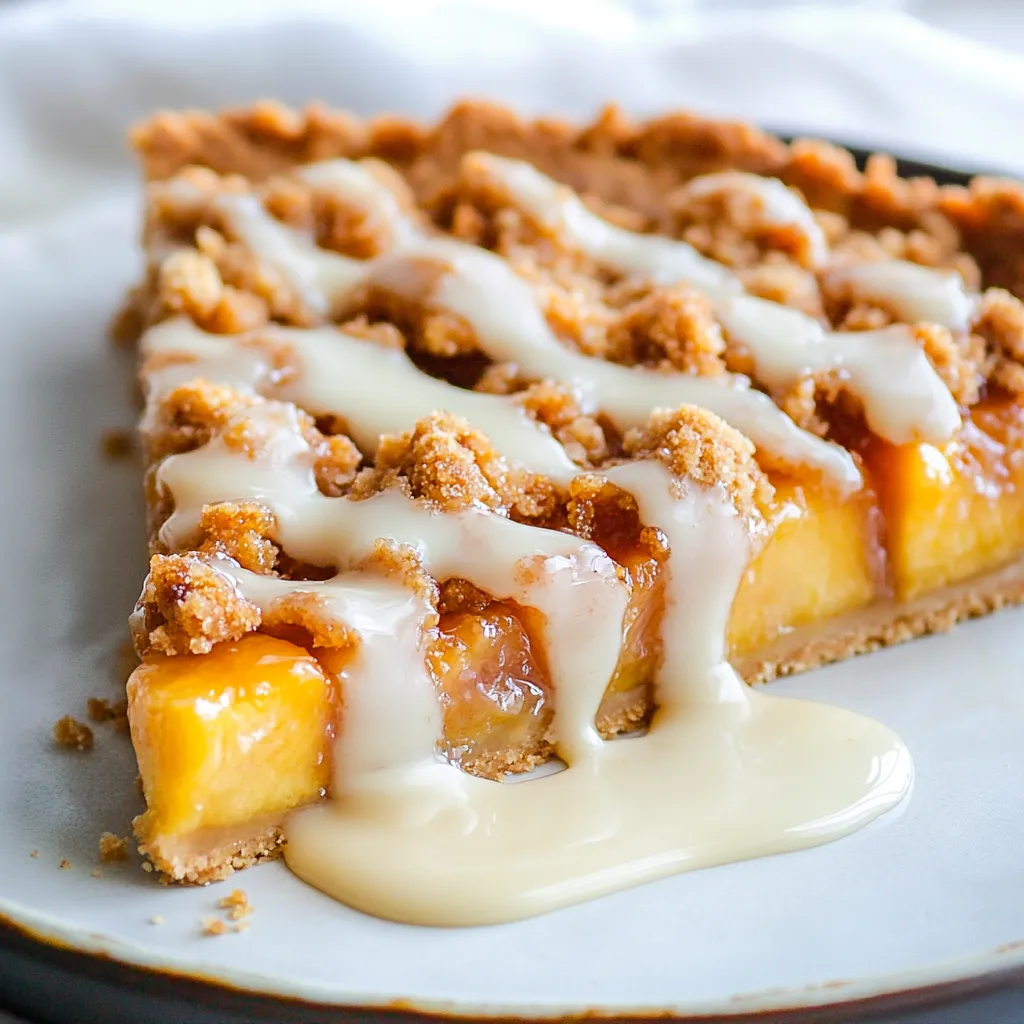 Tarte gourmande aux pêches et beurre noisette