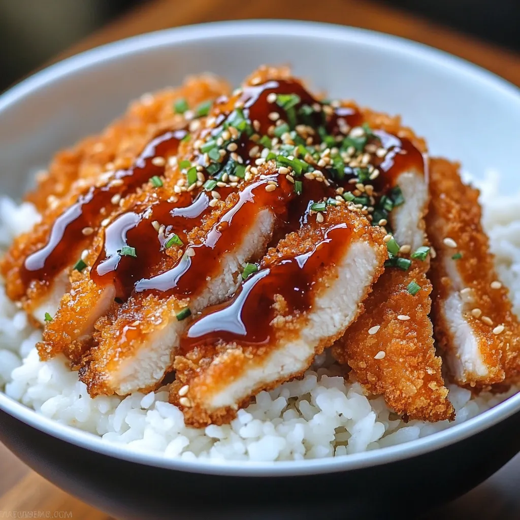 Bols japonais au katsu croustillant et sauce tonkatsu