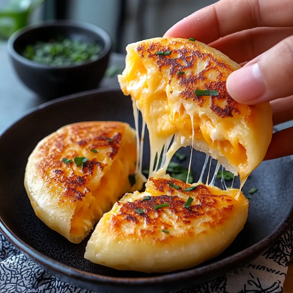 Hotteok coréennes à la mozzarella bien fondante