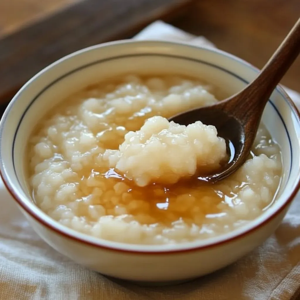 Miel et gingembre avec porridge à base de riz japonais