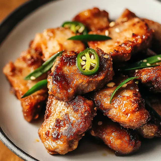Porc croustillant sel poivre