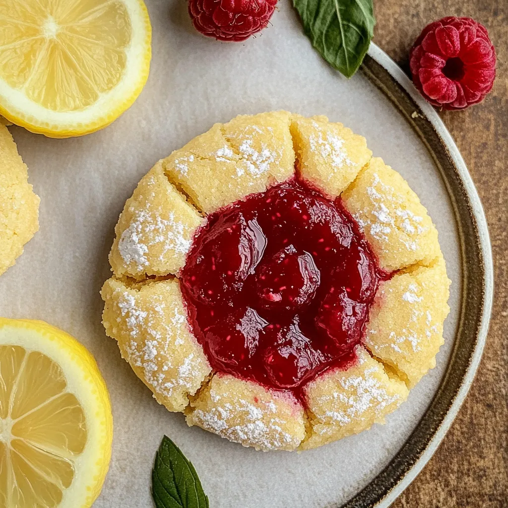 Biscuits moelleux citron framboise