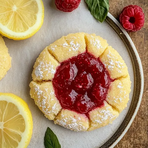 Biscuits moelleux citron framboise