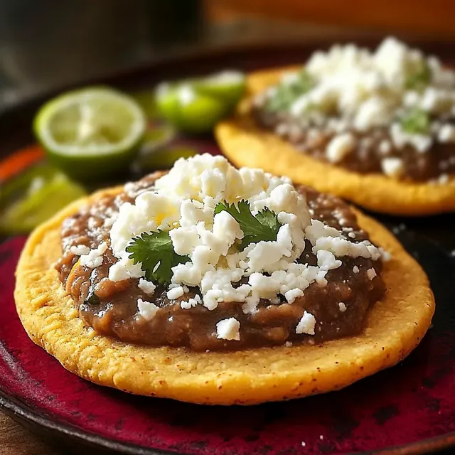 Sopes frais aux haricots et fromage