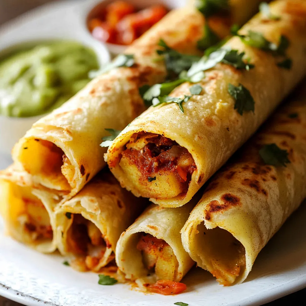 Flautas dorées avec pommes de terre