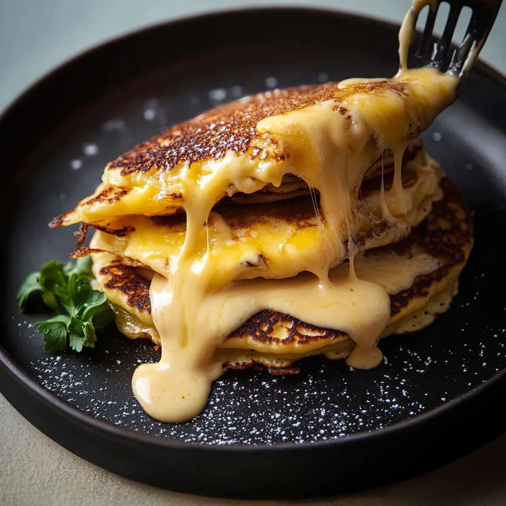 Cachapas de maïs et mozzarella filante à la poêle façon Venezuela