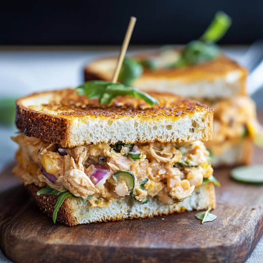Sandwich chaud aux pois chiches et fromage