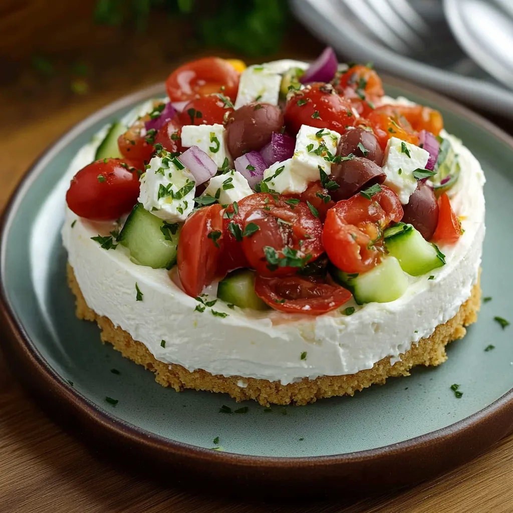 Cheesecake salé grec : ultra frais et savoureux