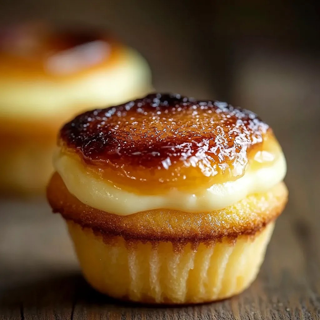Profite de bouchées crème brûlée à la vanille