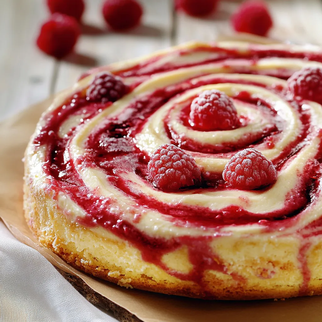 Roulé aux framboises et crème douce