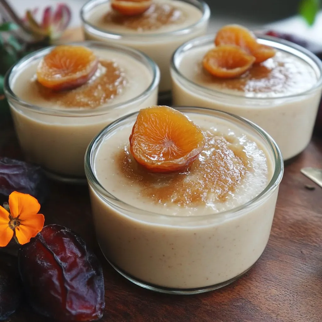Mousse onctueuse dattes et fleur d'oranger