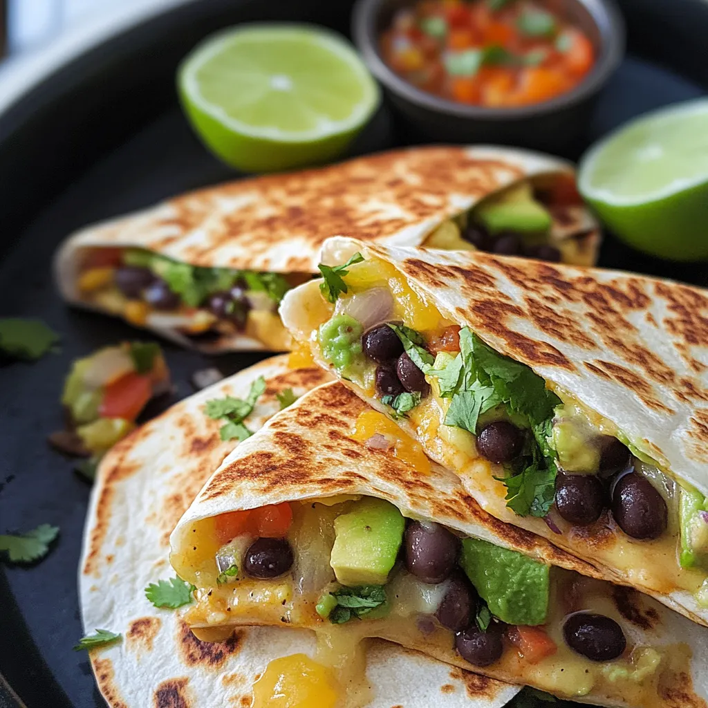Quesadillas croustillantes avocat haricots noirs bien gourmandes