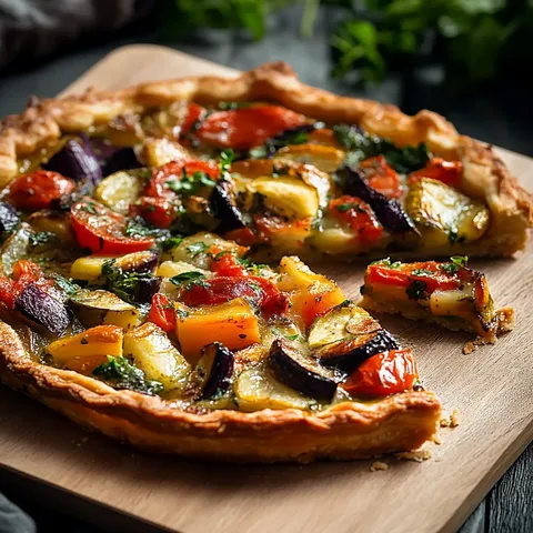 Tarte simple légumes frais