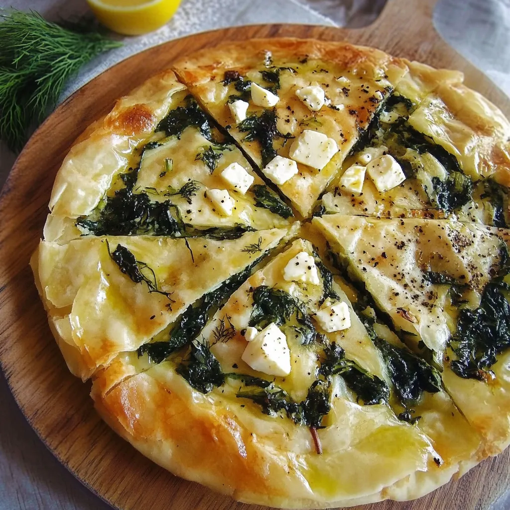 Tourte épinards feta croustillante