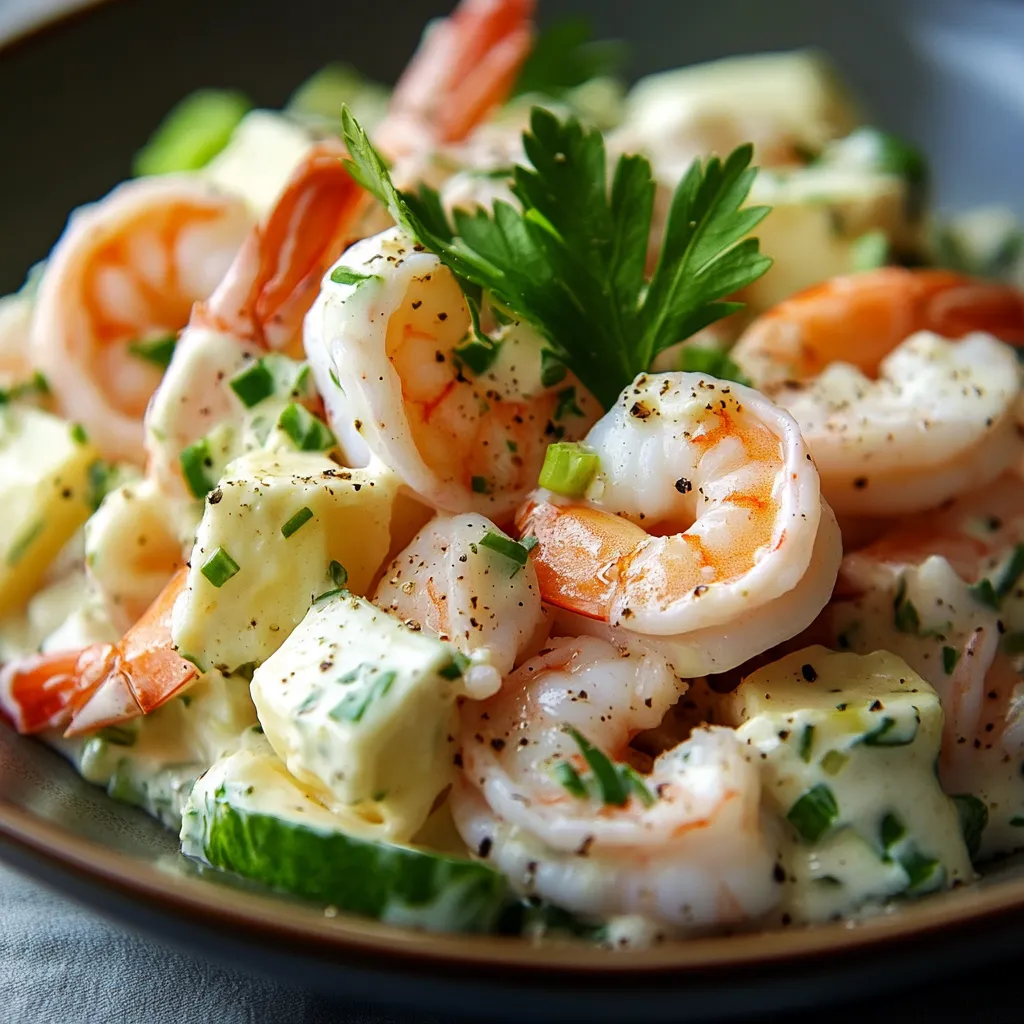 Salade aux crevettes ultra gourmande et crémeuse