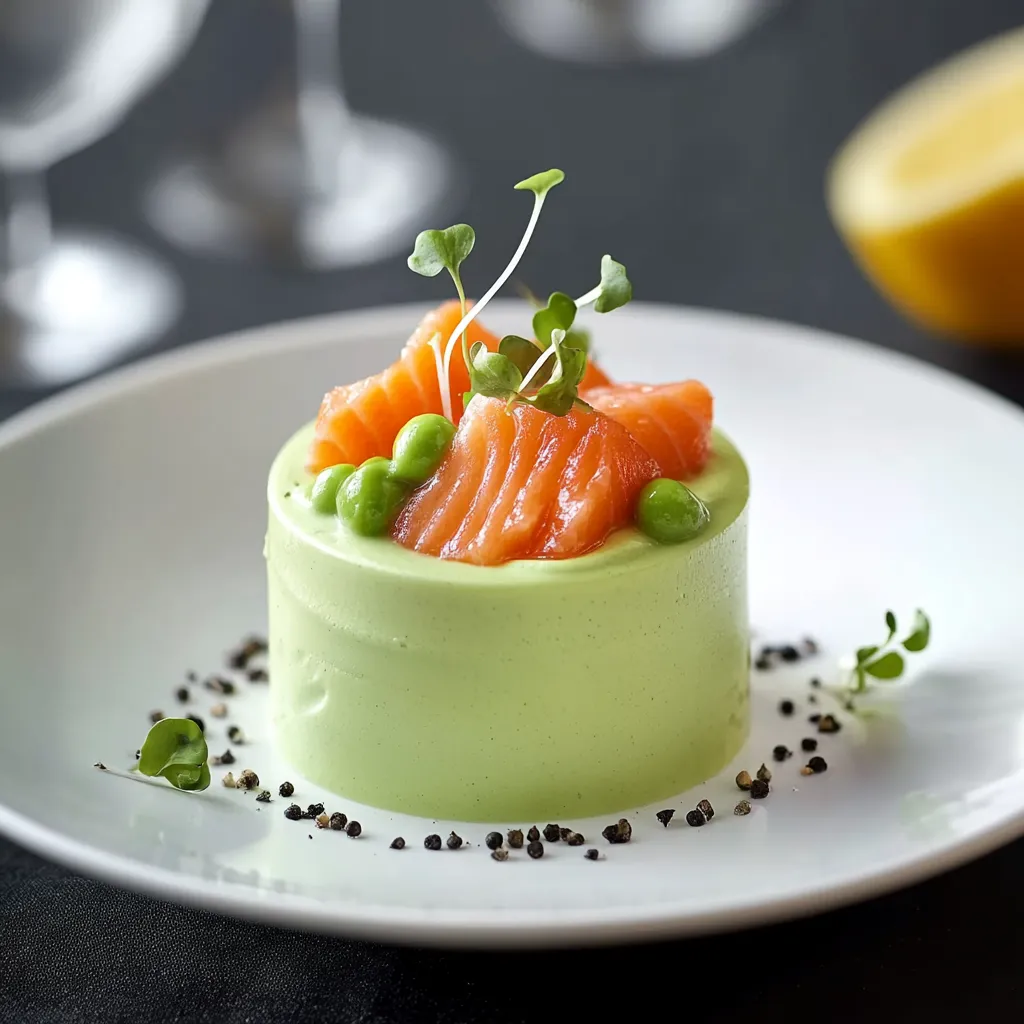 Mousse aérienne asperges saumon fumé