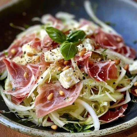 Délicieuse salade fenouil jambon