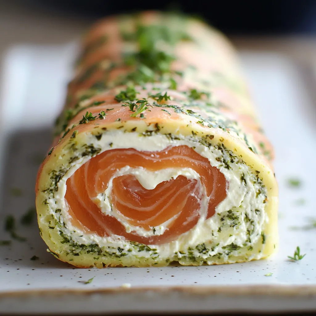 Délicieux roulé courgette saumon maison