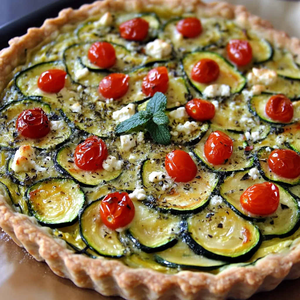 Tarte légère courgette chèvre