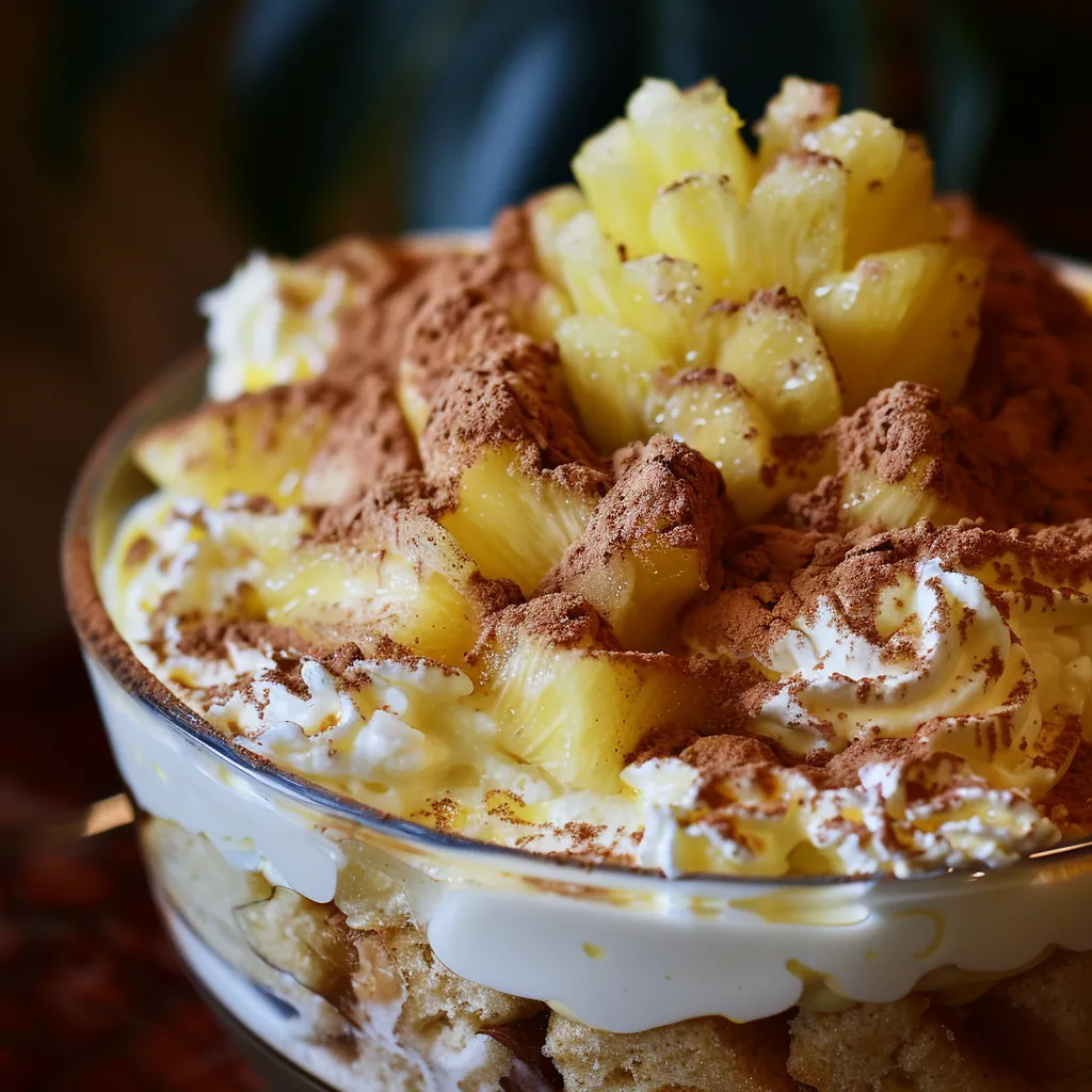 Ananas et coco dessert