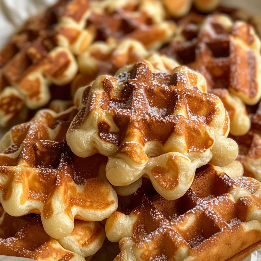 Faites-vous plaisir avec des gaufres liégeoises maison bien dorées