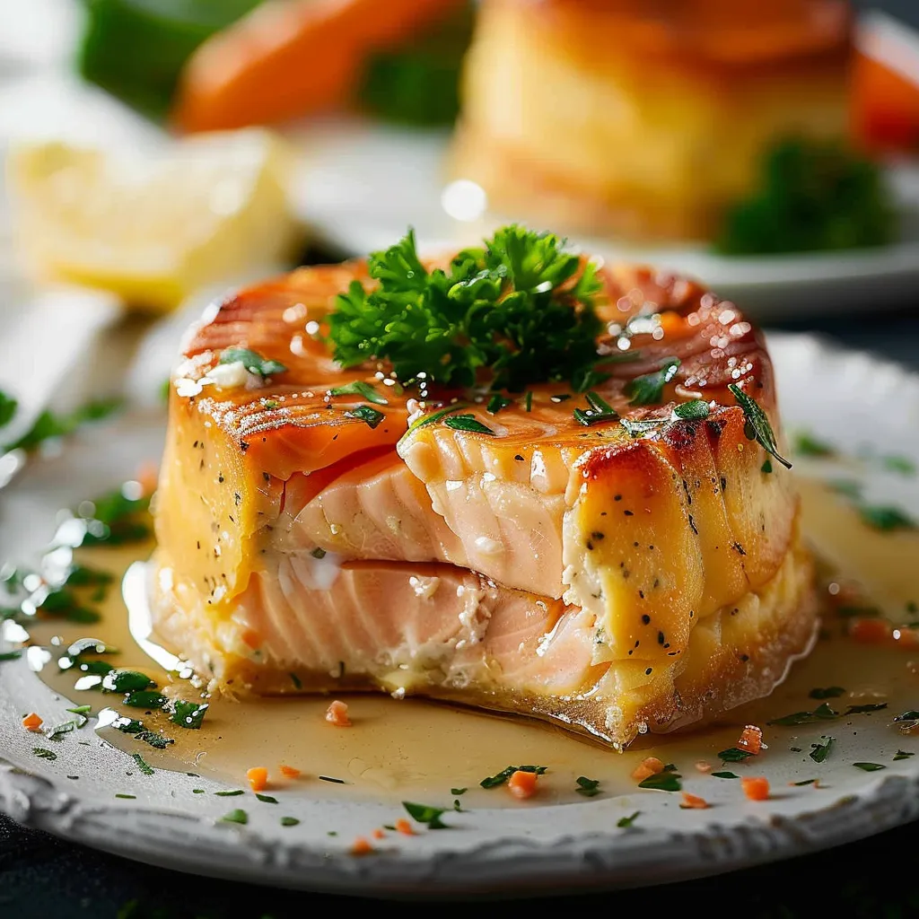 Flan moelleux saumon colin