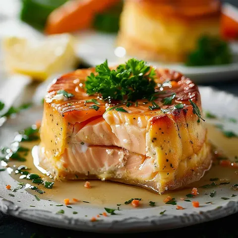 Flan moelleux saumon colin
