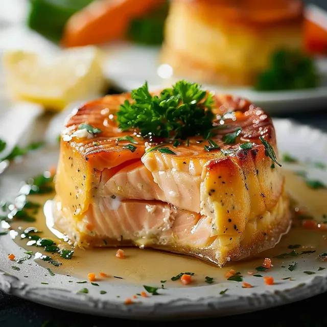 Flan moelleux saumon colin