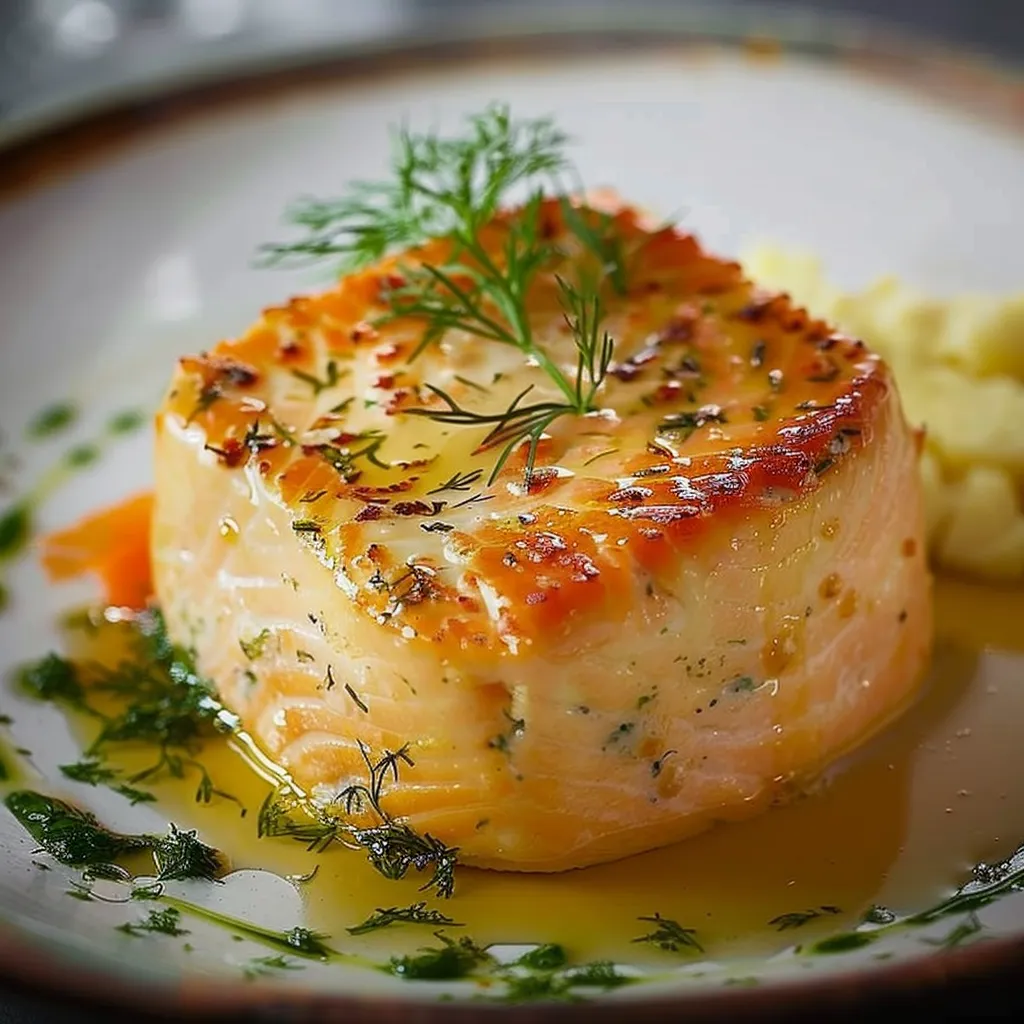 Délicieux flan de saumon et cabillaud fondant