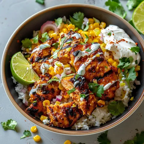 Délice poulet riz maïs