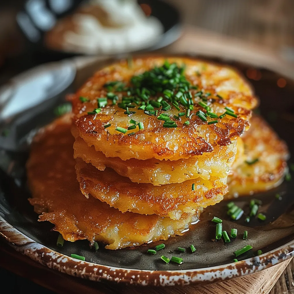 Pommes de terre en galettes dorées