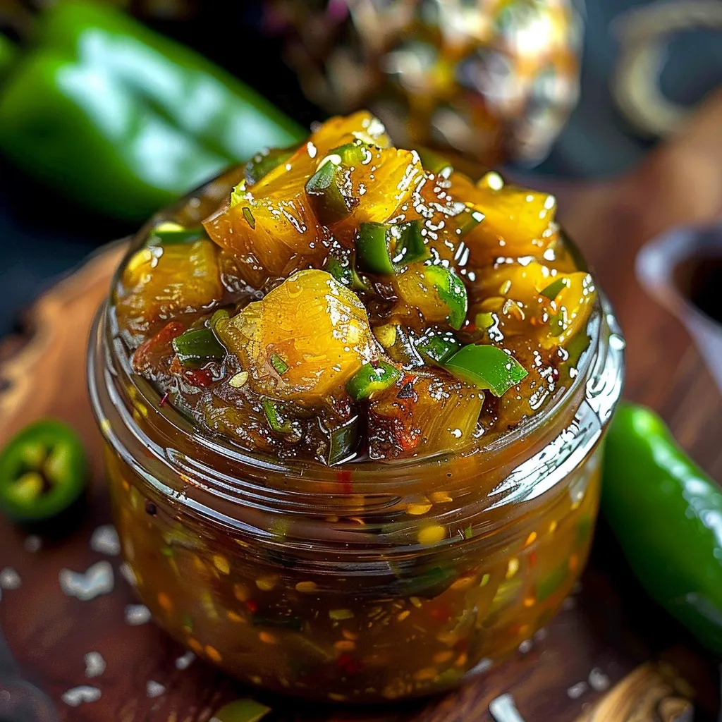 Ananas jalapeño épicé sucré-piquant
