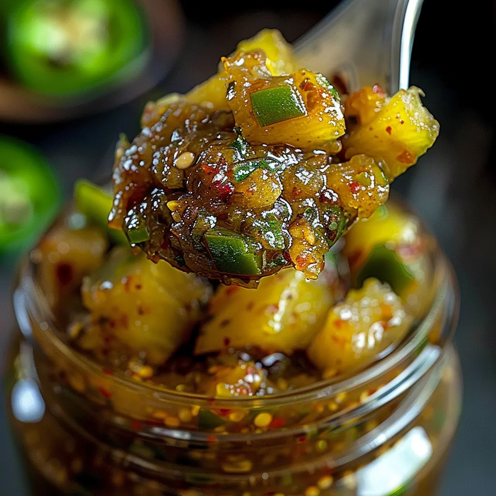 Chutney ananas jalapeño pimenté maison