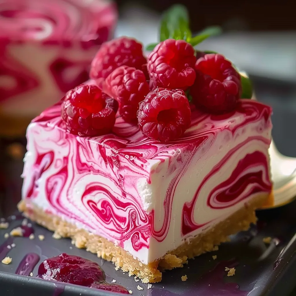 Cheesecake framboise onctueux