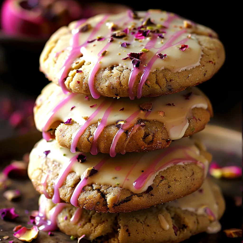 Biscuits pistache rose tout beaux