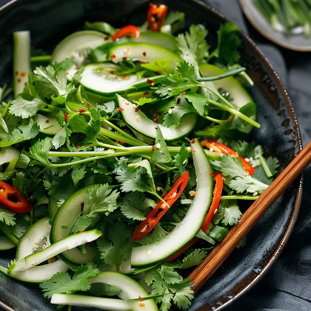 Une salade croustillante et pleine de caractère à préparer facilement