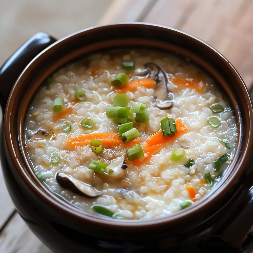 Zosui traditionnel japonais, poulet et dashi