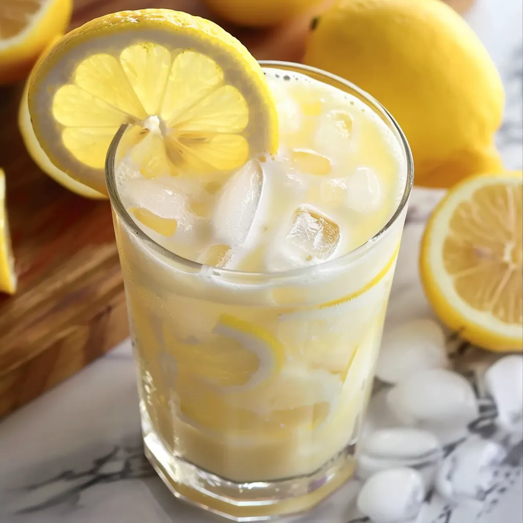 Limonade douce ultra onctueuse au citron et lait concentré